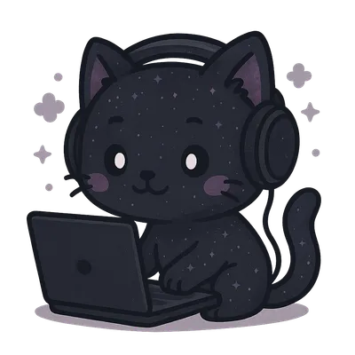 Celestial kitty illustration